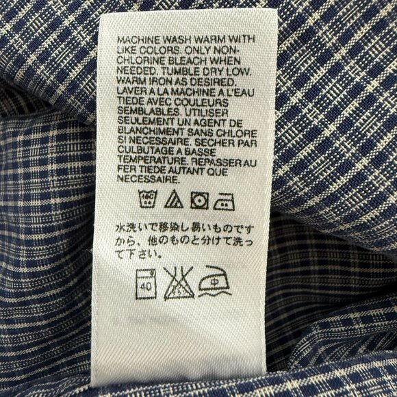 The North Face‎ Shirt Mens L Blue Plaid Long Sleeve Pockets Modal Button-Up Mesh - Picture 11 of 12